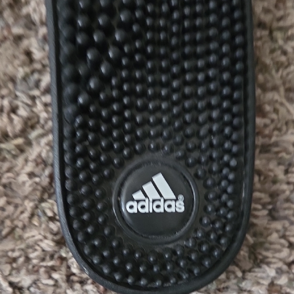 Adidas Black and White Adissage Slides - Picture 4 of 4
